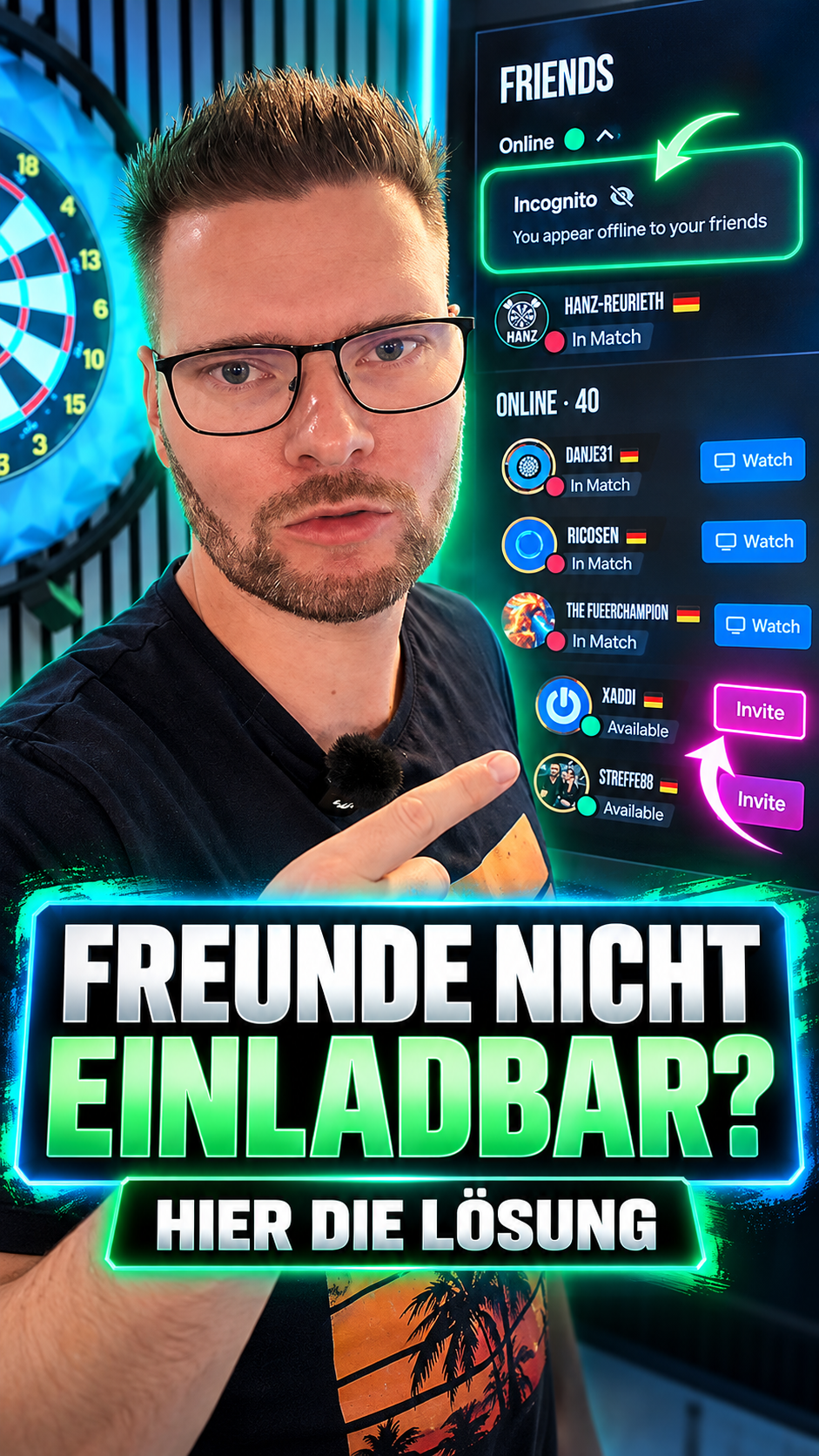 Autodarts Freunde einladen funktioniert nicht? Das ist der Grund