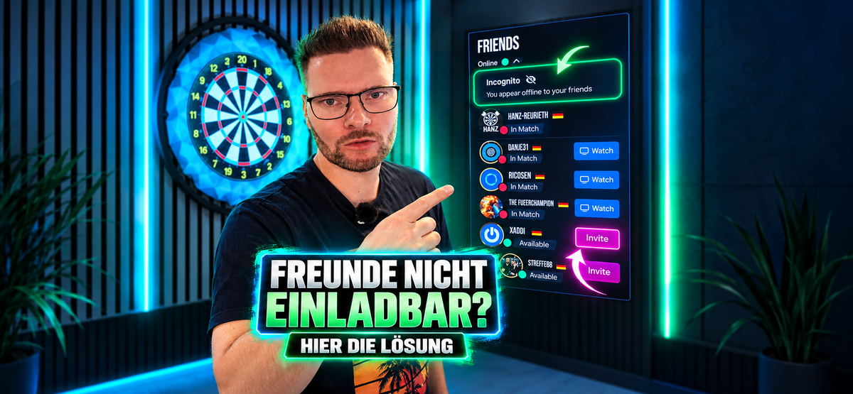 Autodarts Freunde einladen funktioniert nicht? Das ist der Grund