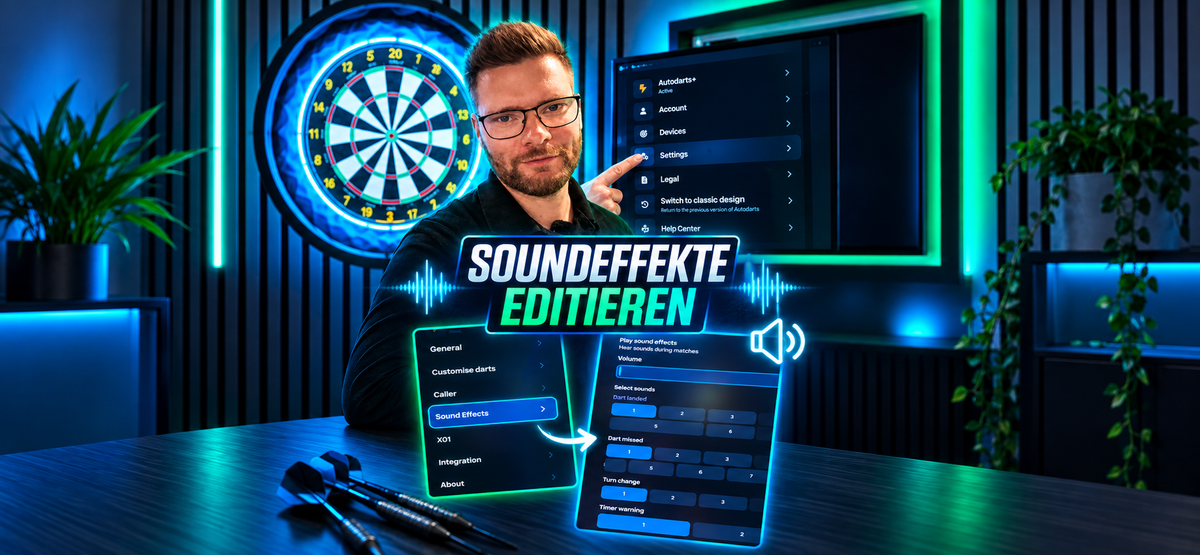 Autodarts Soundeffekte ändern oder ausschalten – so geht’s