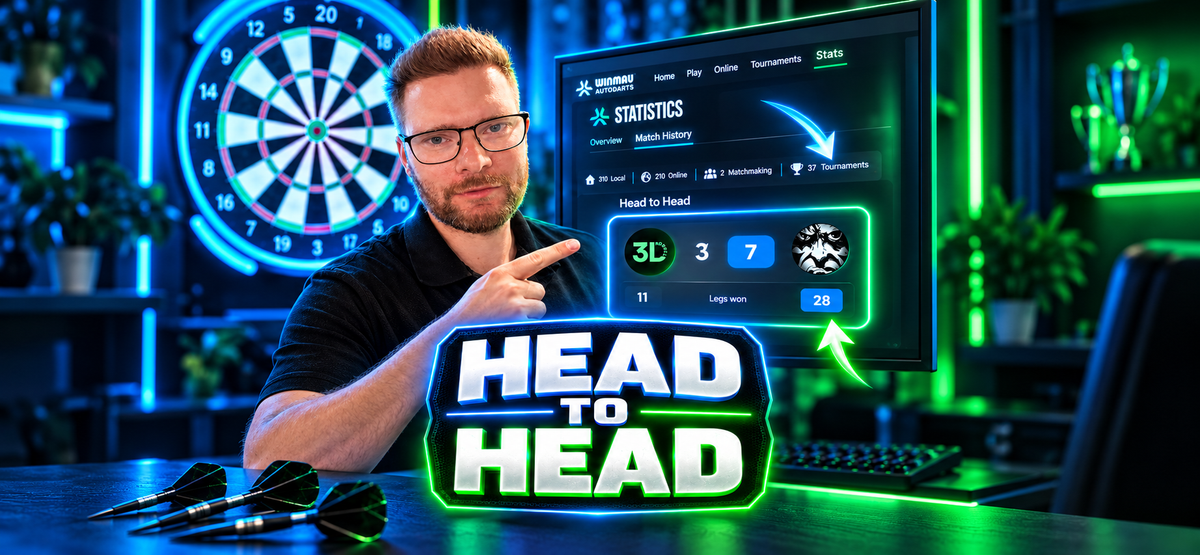 Autodarts Head to Head: So vergleichst du deine Statistiken mit anderen Spielern