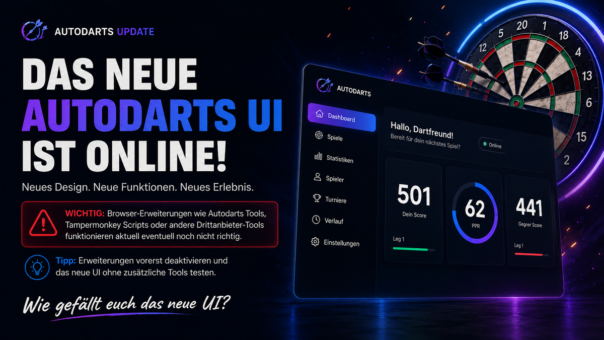 🚨 DAS NEUE AUTODARTS USER INTERFACE IST ONLINE! 🎯🔥