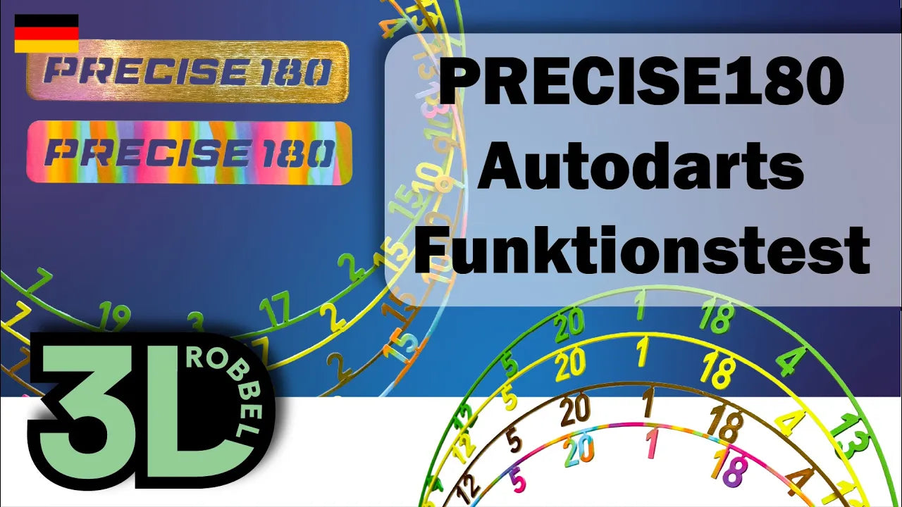 Autodarts Test mit 17 Precise180 Zahlenringen – alle Farben kompatibel mit Winmau Plasma, Target Corona und Mission Torus 270
