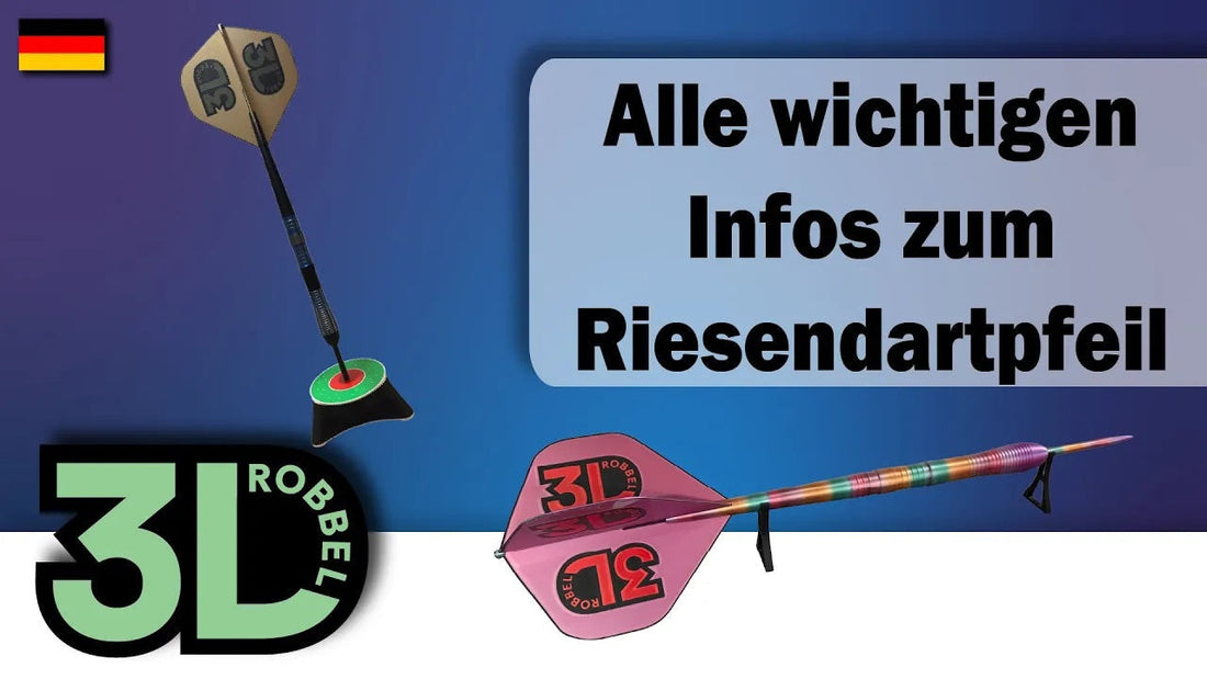 Riesendartpfeil aus dem 3D-Drucker modular, verschraubt, personalisierbar