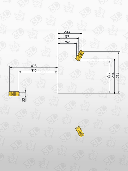 Kamerahalter mit Beleuchtungsring für Autodarts
