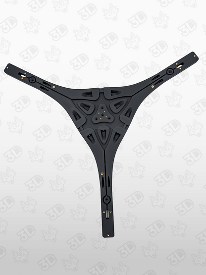 Autodarts DIY Grundplatte – Frontansicht mit sichtbaren Kabelkanälen